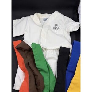 Build-A-Bear RETIRED KARATE OUTFIT, 6 BELTS Teddy Clothes MARTIAL ARTS Costume